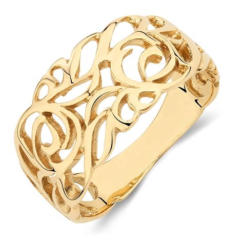 10ct Yellow Gold Filigree Ring | Yellow gold filigree ring, Silver jewelry handmade, Gold ring ...