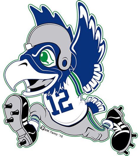 4" Seahawk Football Throwback Sticker | Seattle seahawks logo, Seattle ...