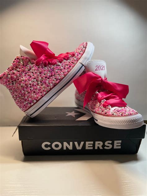 Shades of Pink Custom Converse - Etsy