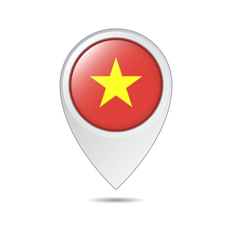 map location tag of Vietnam flag 16881622 Vector Art at Vecteezy