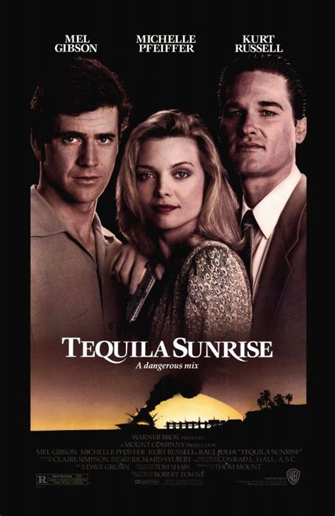 Tequila Sunrise (1988) | Tequila sunrise, Movie posters, Love movie