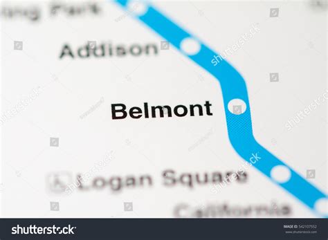 Belmont Station Chicago Metro Map Stock Photo 542107552 | Shutterstock