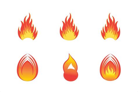 Fire Set flames Vector 17798321 Vector Art at Vecteezy