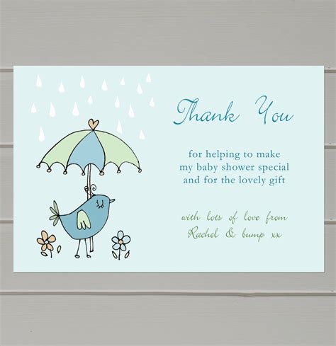 personalised baby shower thank you cards by molly moo designs ...