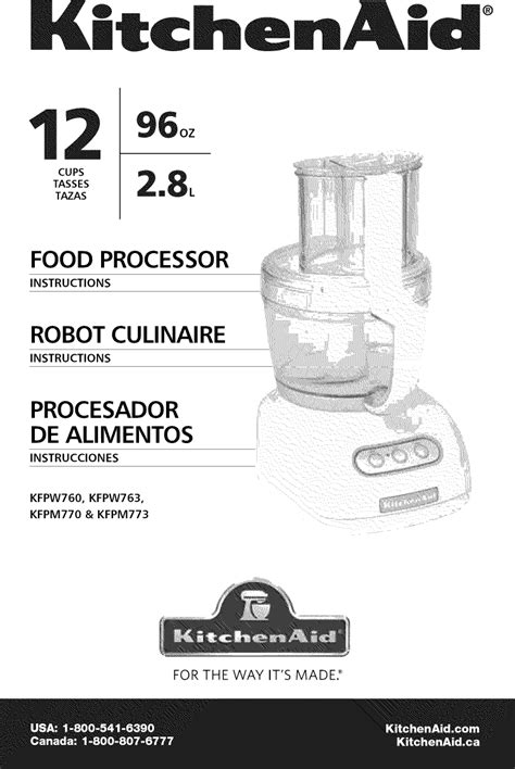 Kitchenaid KFPM773CA0 User Manual ARCHITECT FOOD PROCESSOR Manuals And ...