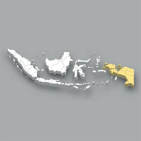 Papua region location within Indonesia map 25354625 Vector Art at Vecteezy