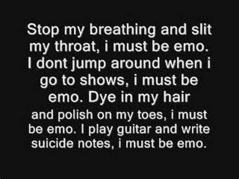 Emo song with the lyrics. - YouTube