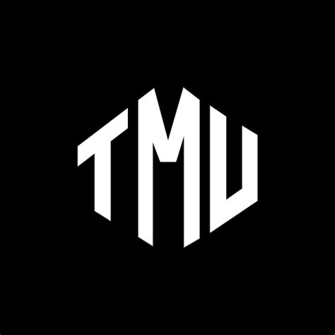 Premium Vector | Tmu letter logo design with polygon shape tmu polygon and cube shape logo ...