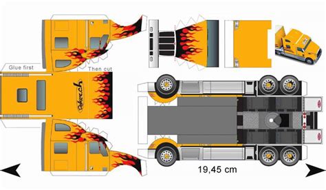 Free Downloadable Printable Paper Models | Trailer-DokerCH | Paper models, Paper model car ...