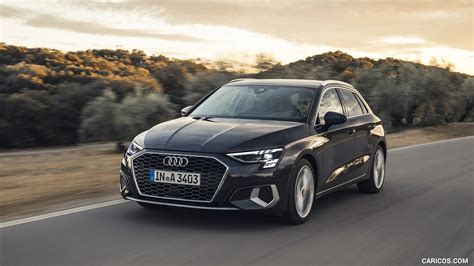 Audi A3 Sportback | 2021MY (Color: Manhattan Gray) | Front Three-Quarter