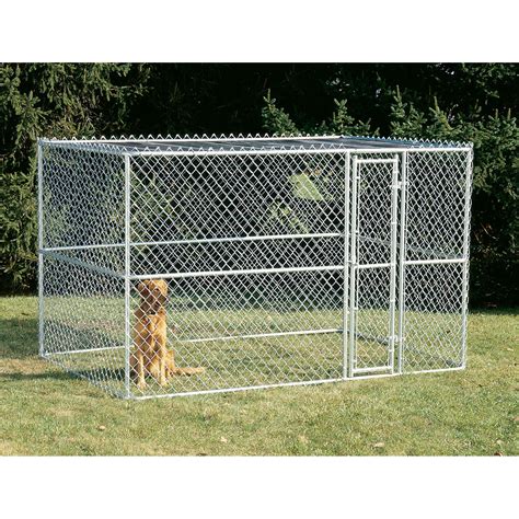 MidWest Chain Link Portable Kennel with Sunscreen | Chain link dog ...