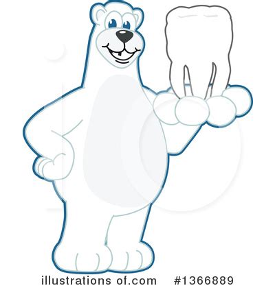 Polar Bear School Mascot Clipart #1366904 - Illustration by Toons4Biz