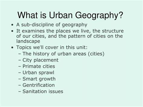 PPT - What is Urban Geography? PowerPoint Presentation, free download - ID:2837113