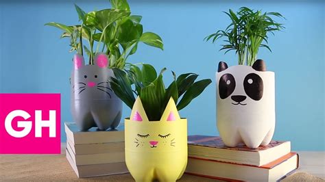 How to Make DIY Animal Planters Out of Soda Bottles | GH - YouTube