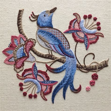 Crewel Work Bird Of Paradise – The Bluebird Embroidery Company