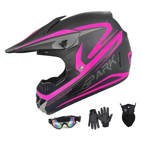 Anti-Collision Dirt Bike Helmet Trend Skull ATV DOT Approved BMX Helmet SUV Mask Goggles Gloves ...