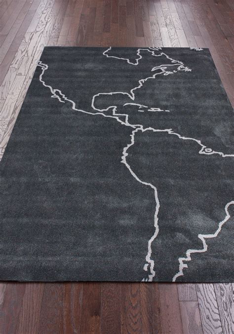 Cine Gray Map Novelty Outdoor Area Rug | Map rug, Area rugs, Travel ...