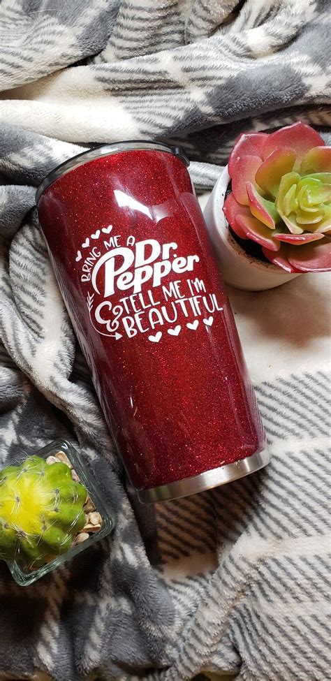 Dr pepper custom glitter tumbler | Dr pepper, Stuffed peppers, Custom tumblers