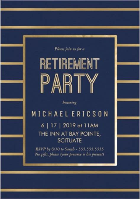 Retirement Party Invitations Free Template