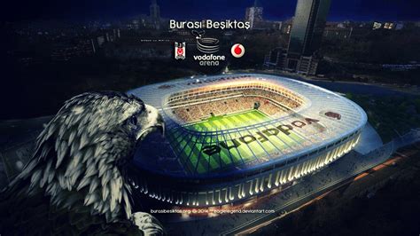 Wallpaper : night, Istanbul, Turkey, Besiktas J K, eagle, structure, arena, Vodafone Arena ...