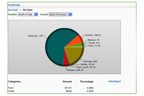 Financial Planning Software makes budget analysis easy with graphs & charts