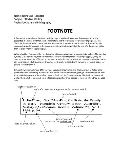 Footnote and bibliography