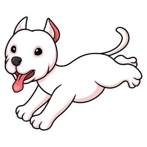 Cute Dogo Argentino Dog Cartoon Running, Dog Clipart, Running Clipart ...