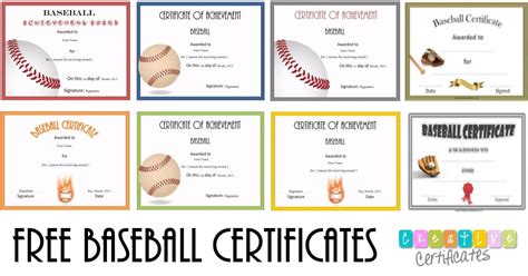 Baseball Certificate Template Free