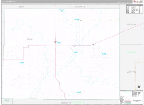 Baca County, CO Wall Map Premium Style by MarketMAPS - MapSales