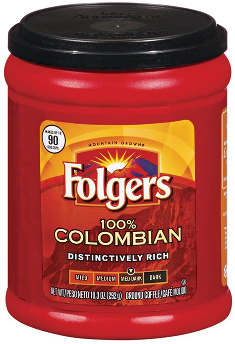 Folgers 100% Colombian Ground Coffee, 10.3 Oz.