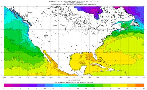 Atlantic Ocean Water Temperature Map - Maping Resources