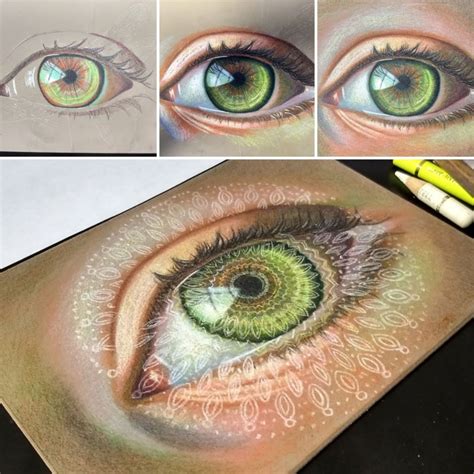 How To Draw Eyes With Colored Pencils Step By Step - Draw-level