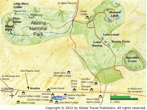 Arusha National Park Map | National parks map, Arusha, Africa adventure