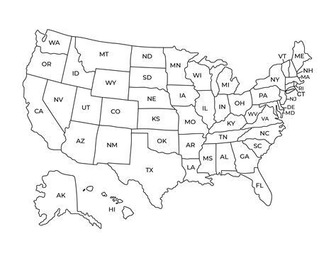 USA Map Printable Map of the United States USA 50 States Map of USA ...