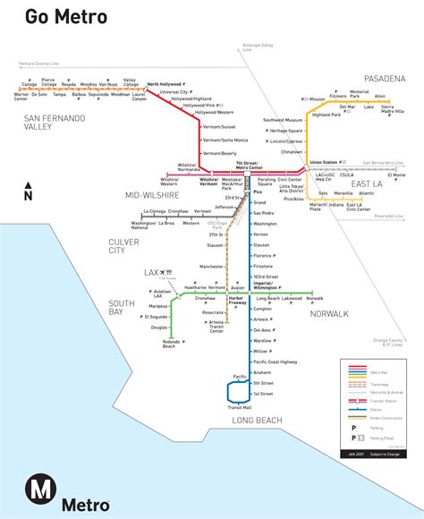 Los Angeles Rail System Map - MapSof.net