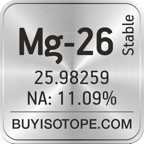 Mg-26 Isotope, Enriched Mg-26, Mg-26 Oxide, Mg-26 Metal, Mg-26 Price