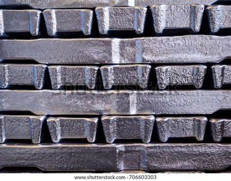 Close Aluminium Ingot Bundletexture Aluminium Ingot Stock Photo (Edit Now) 706603303