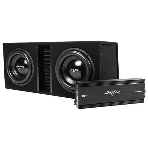 SKAR AUDIO DUAL 12" 5,000 WATT COMPLETE BASS PKG W/ LOADED BOX - AMP & WIRE KIT 655036035238 | eBay