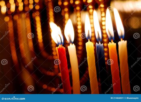 Hanukkah Candles stock image. Image of chanukiah, bright - 21466031