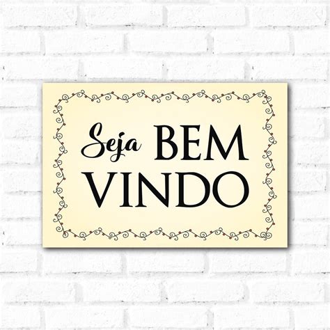 Placa Decorativa Seja Bem Vindo - QCola