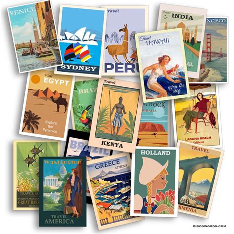 World Travel Postcard Set Set of 25 Postcards Vintage - Etsy | Travel ...