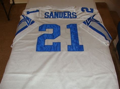 #21 DEION SANDERS Dallas Cowboys NFL CB/RS White Throwback Jersey ...