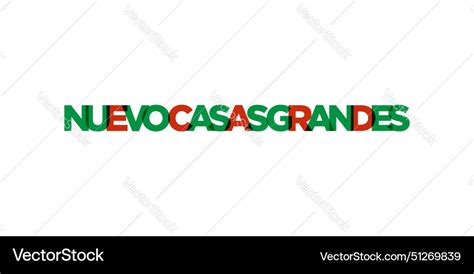 Nuevo casas grandes in the mexico emblem Vector Image