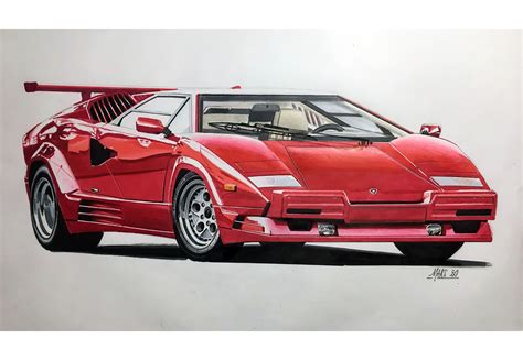 Hand drawing a3 Lamborghini countach 25 th anniv by Stephen59300 on DeviantArt