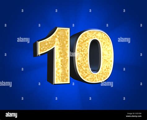 Golden number - 10 Stock Photo - Alamy