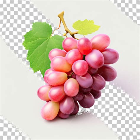 Premium PSD | Different types of grapes in red and white