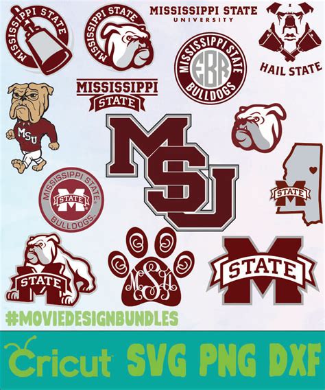 Mississippi State Bulldogs NCAA SVG, PNG, DXF - Movie Design Bundles