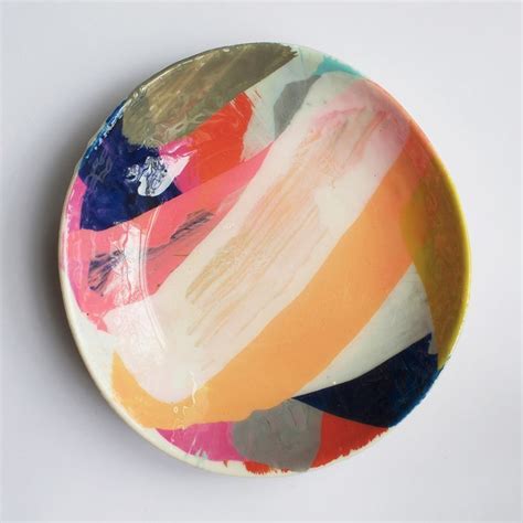 colourful plate (With images) | Hand painted ceramics, Ceramic painting, Colorful ceramics