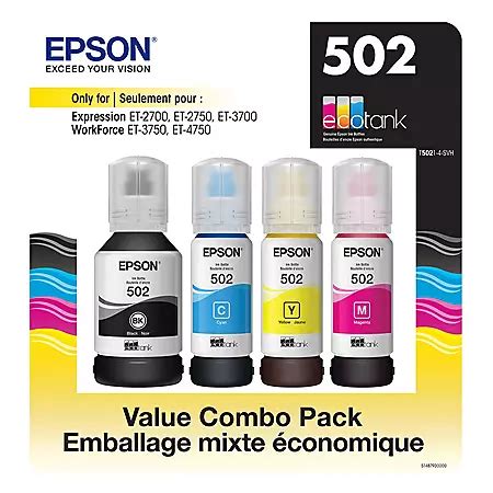 Epson EcoTank 502 Ink Bottles Value Club Pack - Sam's Club