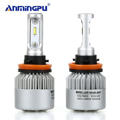 ANMINGPU 2PCS Headlight Bulbs 12V 72W 16000LM Pair Car Light Brightest H11 Led Bulb Lamp Auto ...